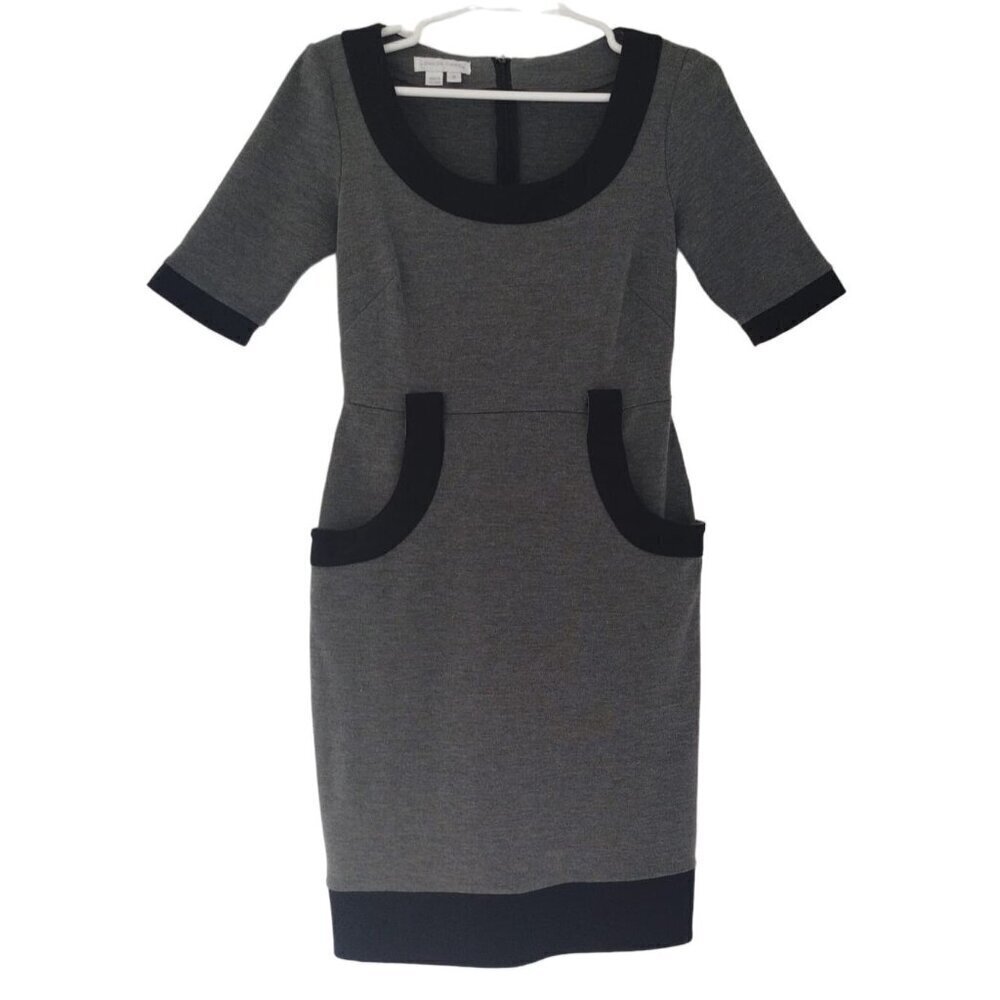 LONDON TIMES, vestido midi, mangas 3/4, de poliester, Rayon y spandex, talla 6